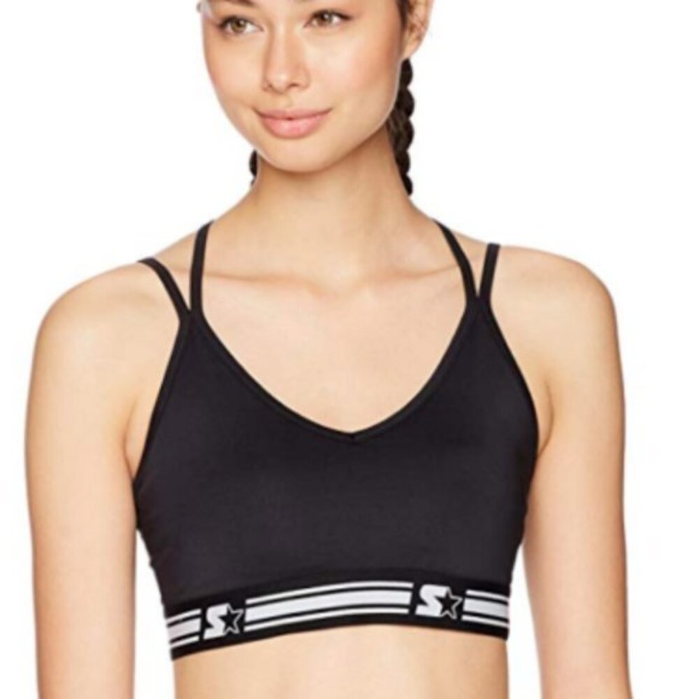 Starter Women's Impact Crossback Sports Bra in Black. M, L